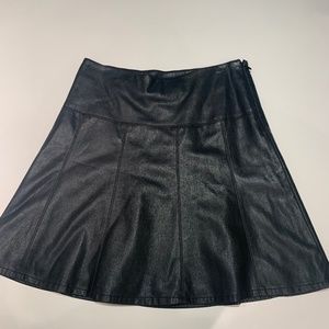Black Faux Leather Skirt - Ann Taylor